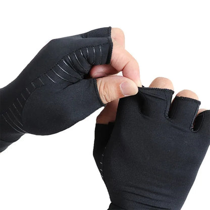 Men Sports Running Driving Copper Fiber Spandex Touch Screen Full/Half Finger Gloves Running Sports Winter Warm Cycling Gloves